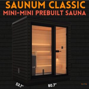 Saunum Mini Mini Smallest Outdoor Sauna Prebuilt