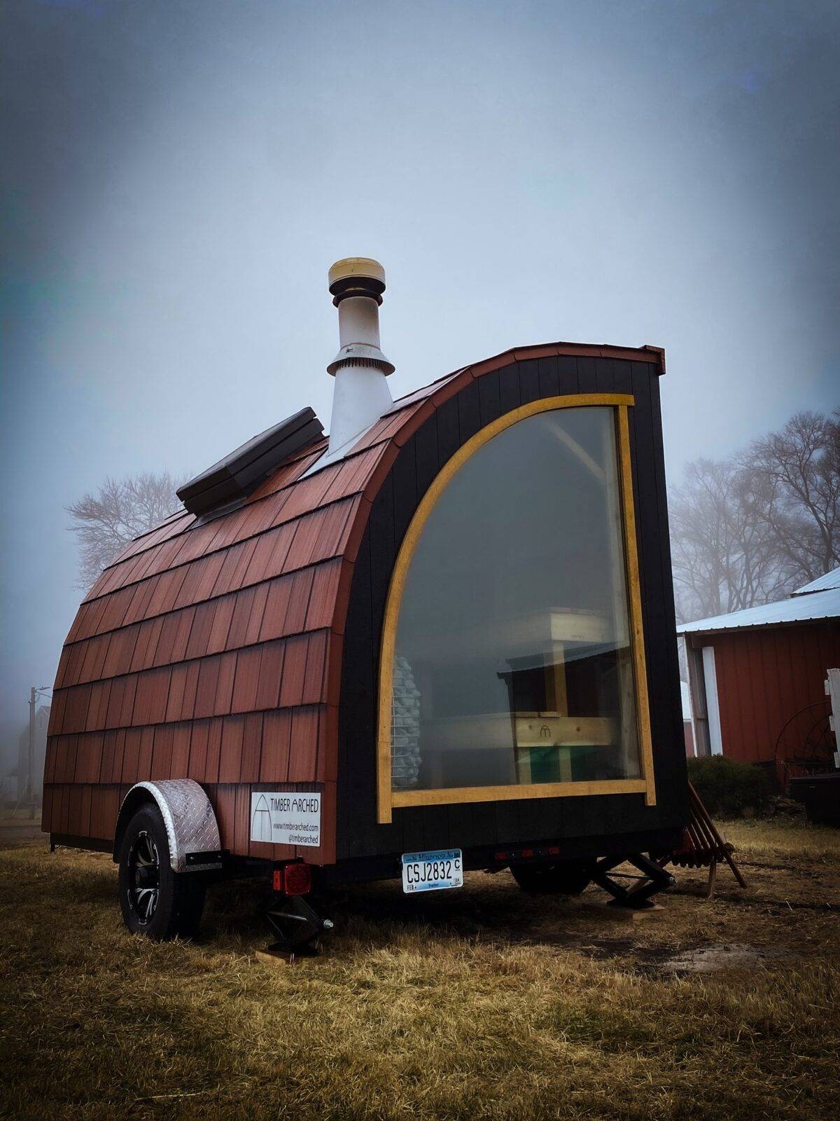 Timber Arched Mobile Sauna