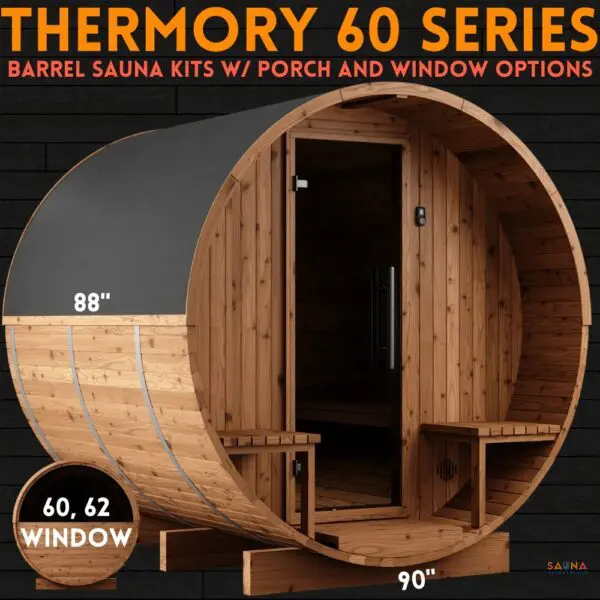 Thermory 60 Series with front porch and back window options No 60 No 61 No 62 and No 63