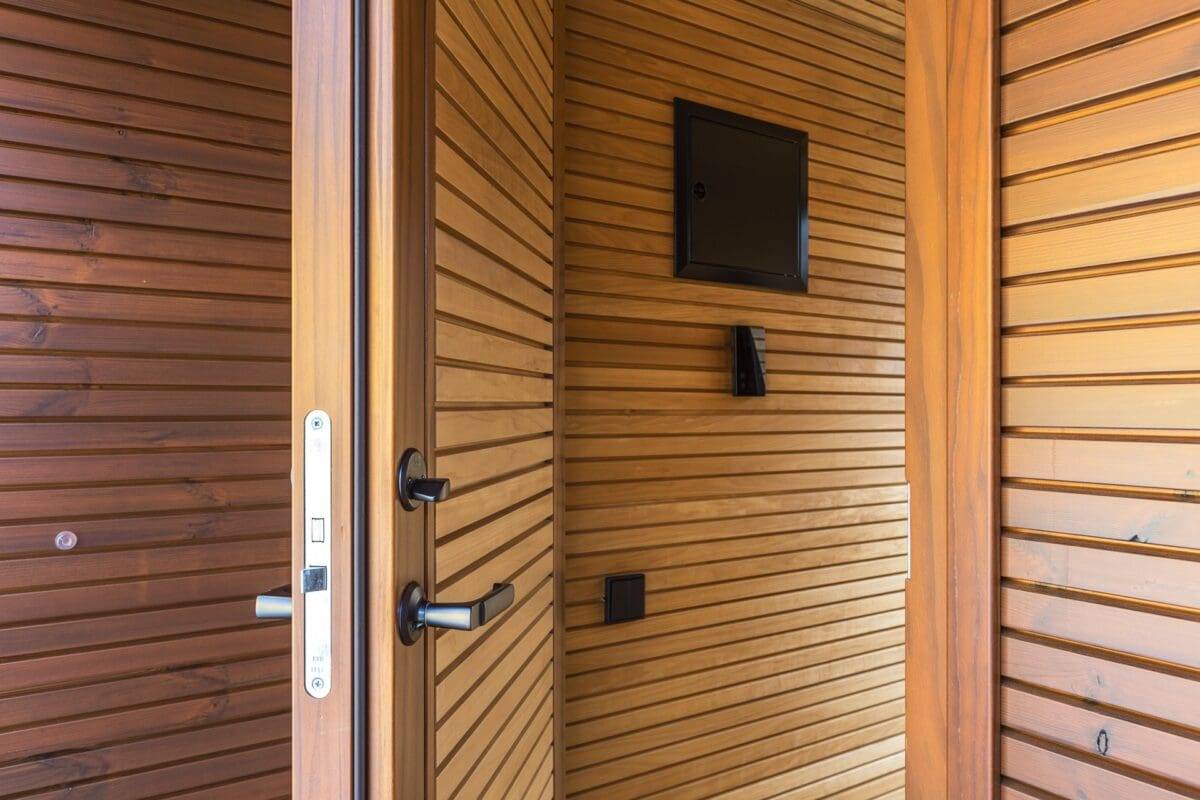 Auroom Natura Door Into Changing Room With Electronics Hatch