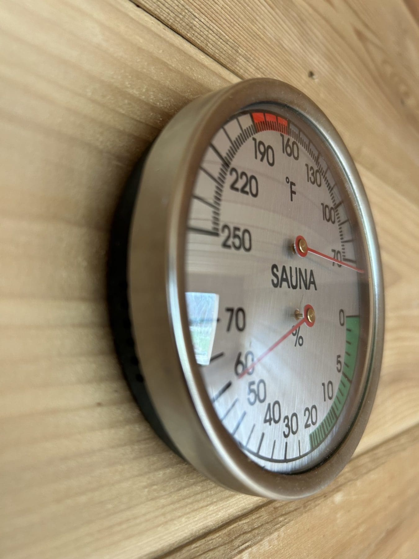 One Dial Stainless Steel Sauna Thermometer / Hygrometer