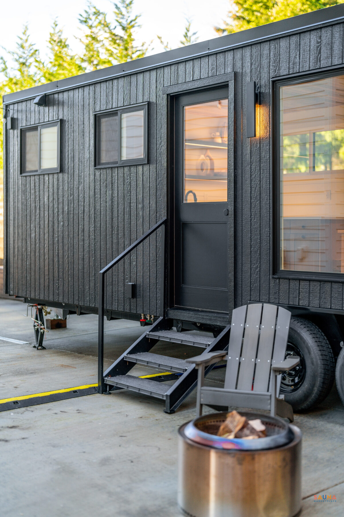 Outside The Mobile Spa On Wheels Mobile Sauna In Washington For Sale Now Pnw Business Opportunity