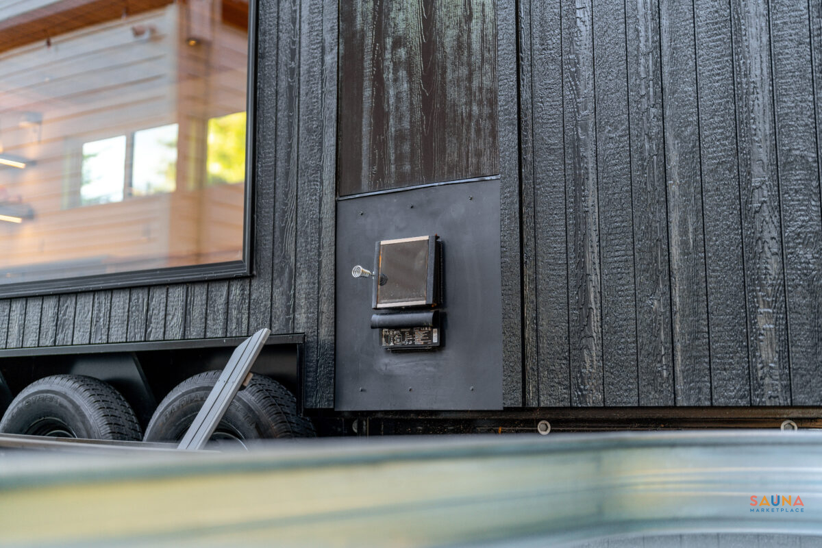 Mobile Spa On Wheels M3 Sl Woodburning Stove Exterior Side And Sauna Business Opportunity