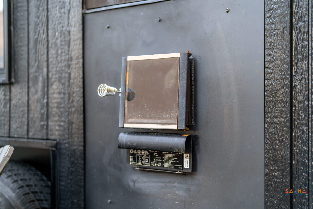 Outside Feed Wood Sauna Heater Harvia M3 Sl On Mobile Sauna