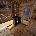 harvia m3 in a mobile sauna