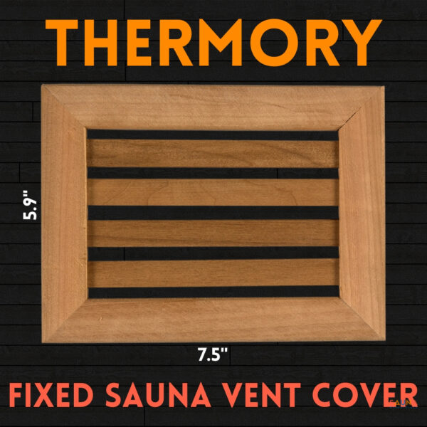 Thermory Fixed Sauna Vent Cover 5.9 x 7.5 in thermally modified aspen