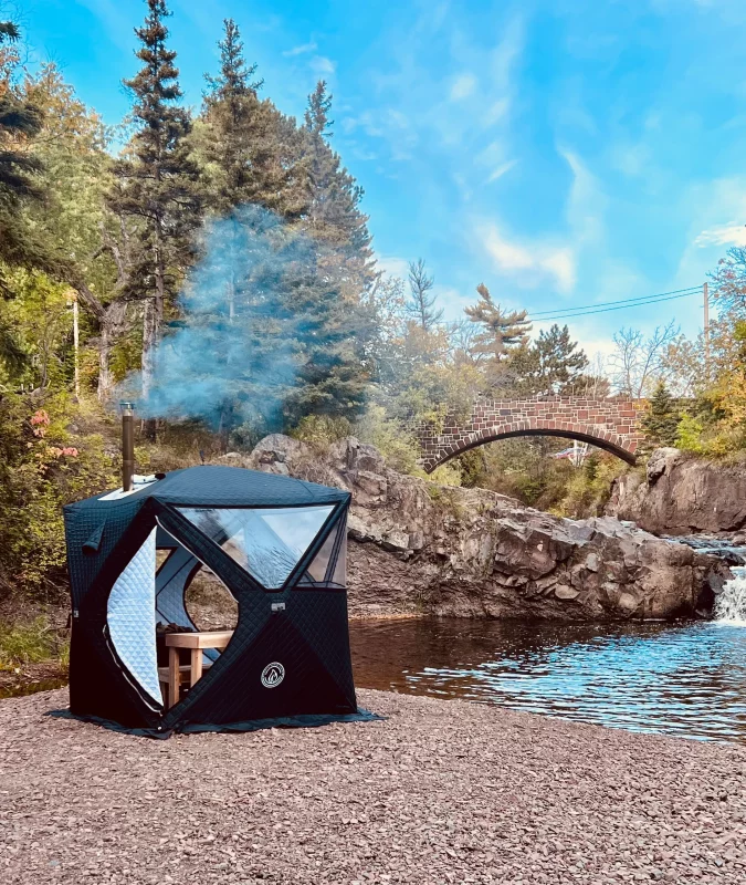 prism tent sauna at lester park lester river s
