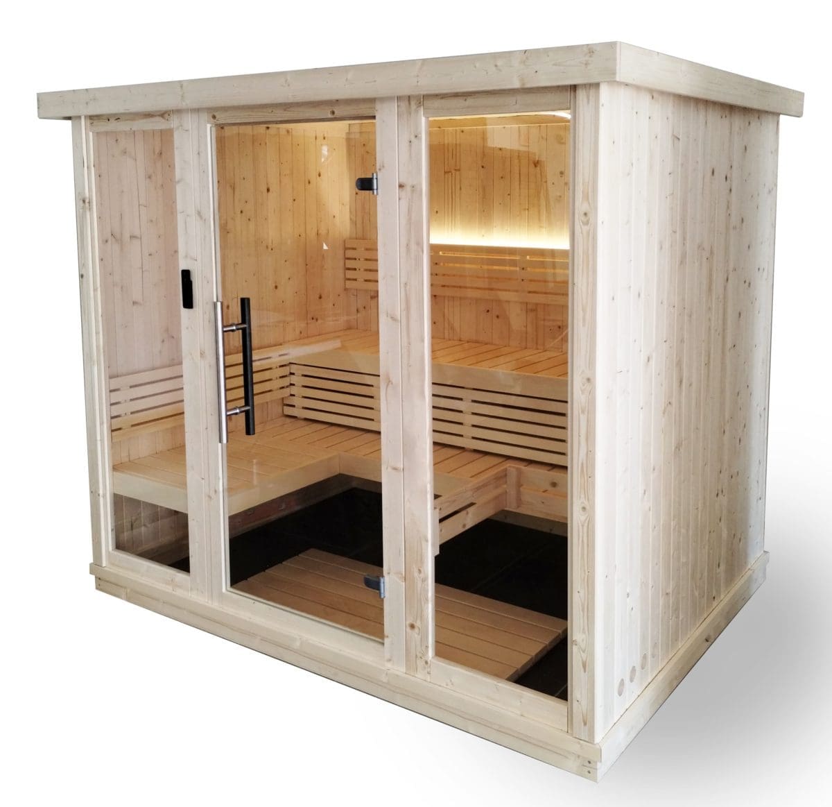 Front view of the SaunaLife Model X7 Indoor Sauna