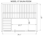 SaunaLife X7 with saunum option indoor kit