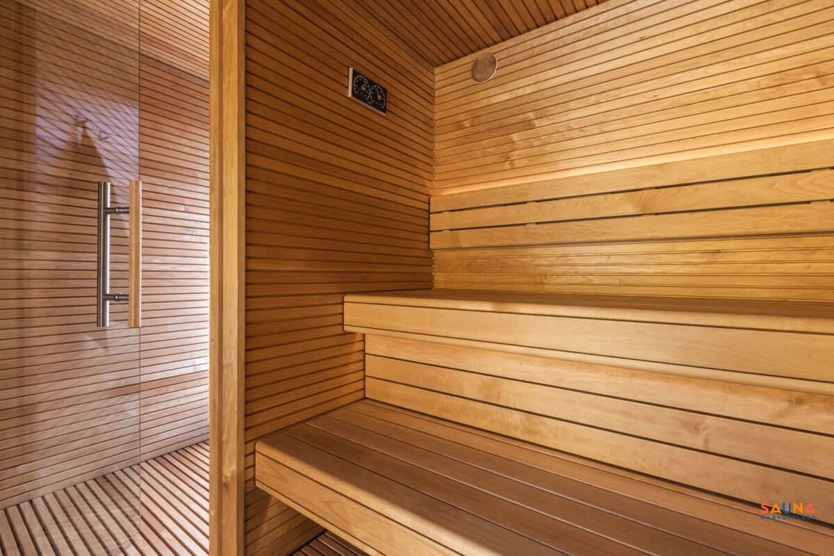Thermory Thermo Aspen Sauna Door Premium With All Glass With Stainless Steal Handle And Clear Glass
