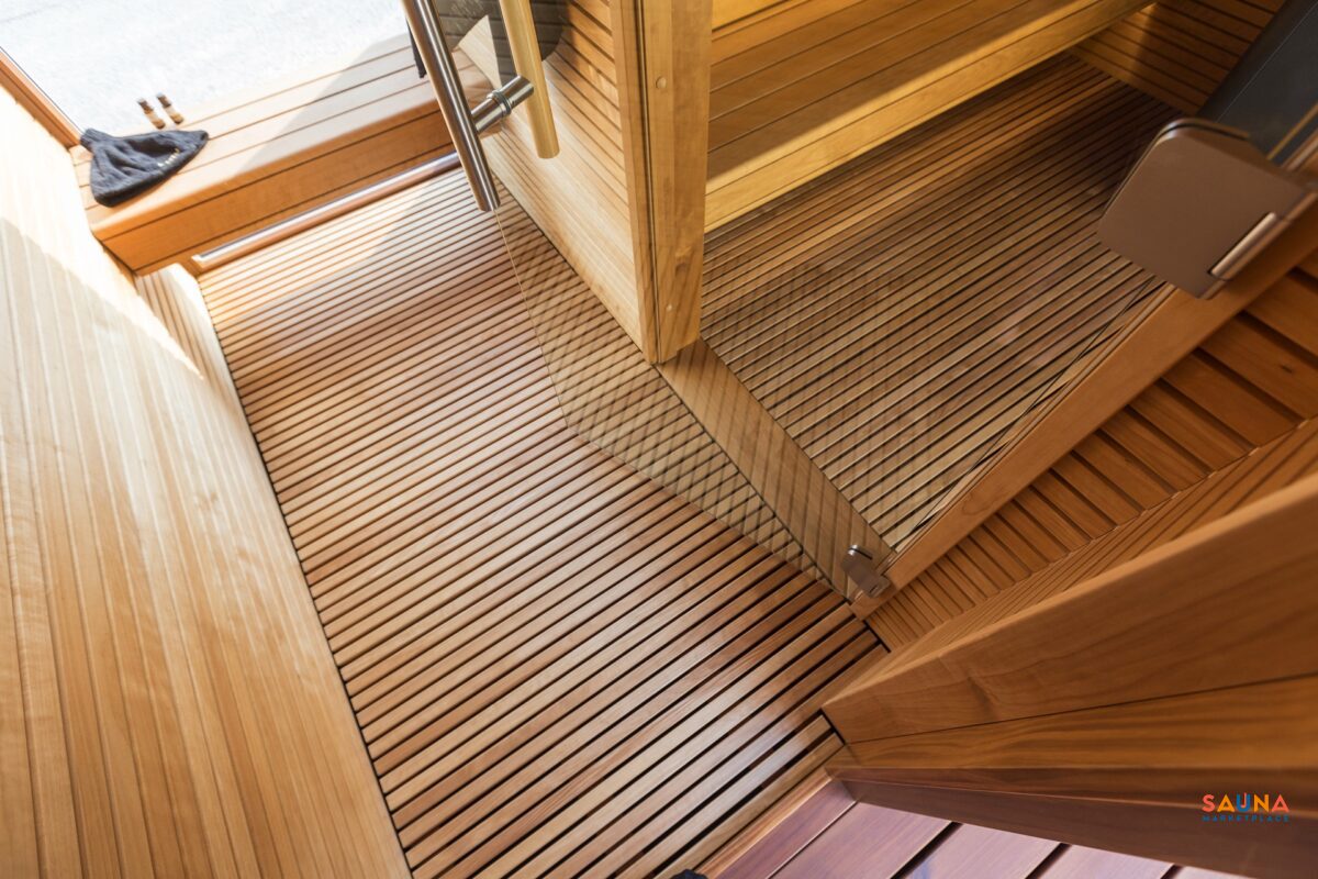 Thermory Thermo Aspen Sauna Door Premium With All Glass With Stainless Steal Handle And Clear Glass