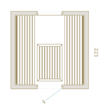 Opposite Bench Layout (Rear Window)