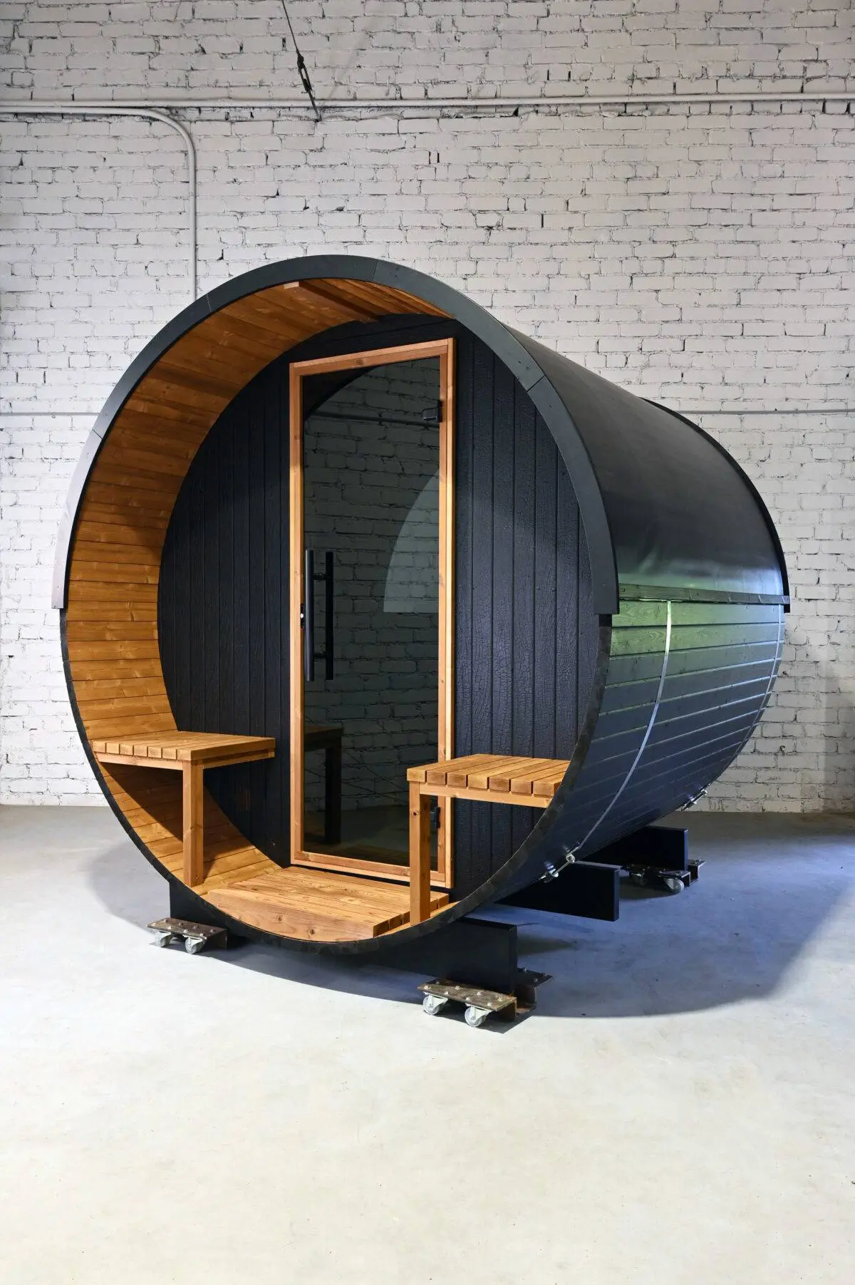 Thermory Ignite Barrel Sauna From Front