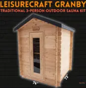 Leisurecraft Ct Granby Outdoor Traditional 2-3 Person Sauna Kit From Canada