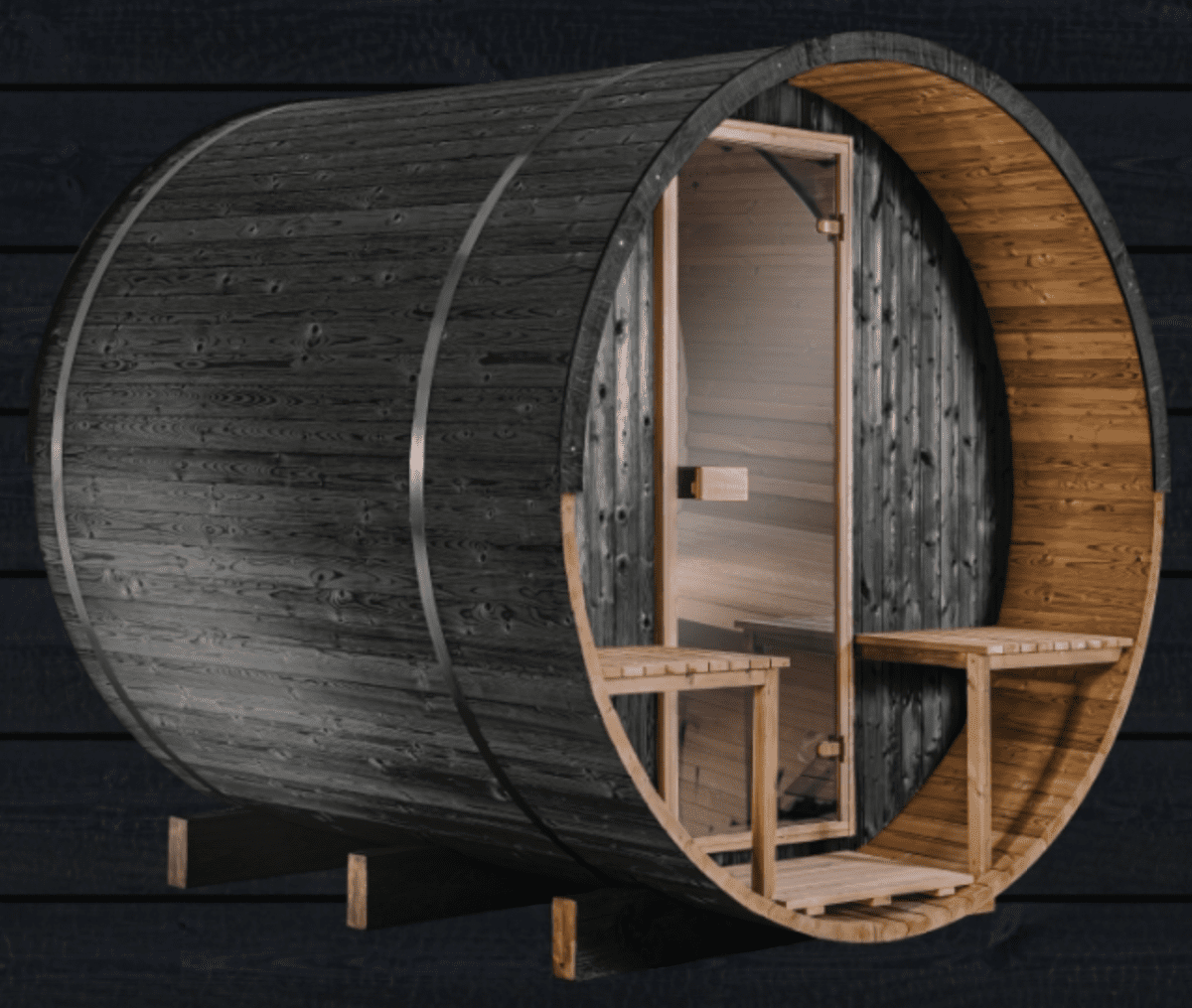 black barrel sauna shou sugi ban barrel sauna alternative by thermory ignite