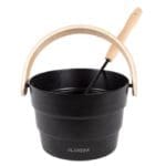 auroom sauna bucket and pail / ladle set from estonia