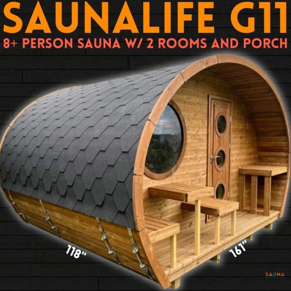 SaunaLife G11 2 room sauna with changing room