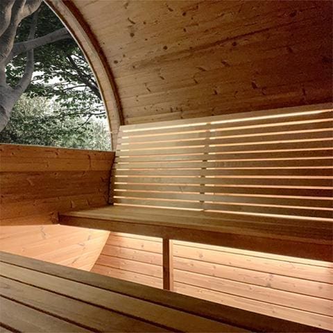 Brilliance Ambient Sauna Lights in Barrel