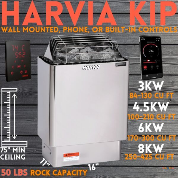 Harvia KIP Electric Sauna Heater 3kw 4.5kw 6kw 8kw