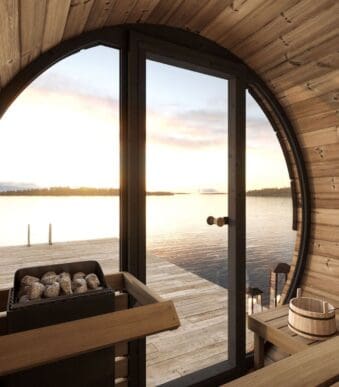 SunaLife EE6G - best barrel sauna with upper benches