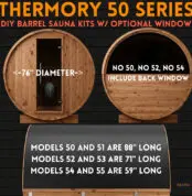 Minnesota Sauna Hub - Custom Builders In Minnesota 17 Thermory No 50 Series Diy Barrel Sauna Kits With Optional Back Window No 50 No 51 No 52 No 53 No 54 No 55 On Sauna Marketplace