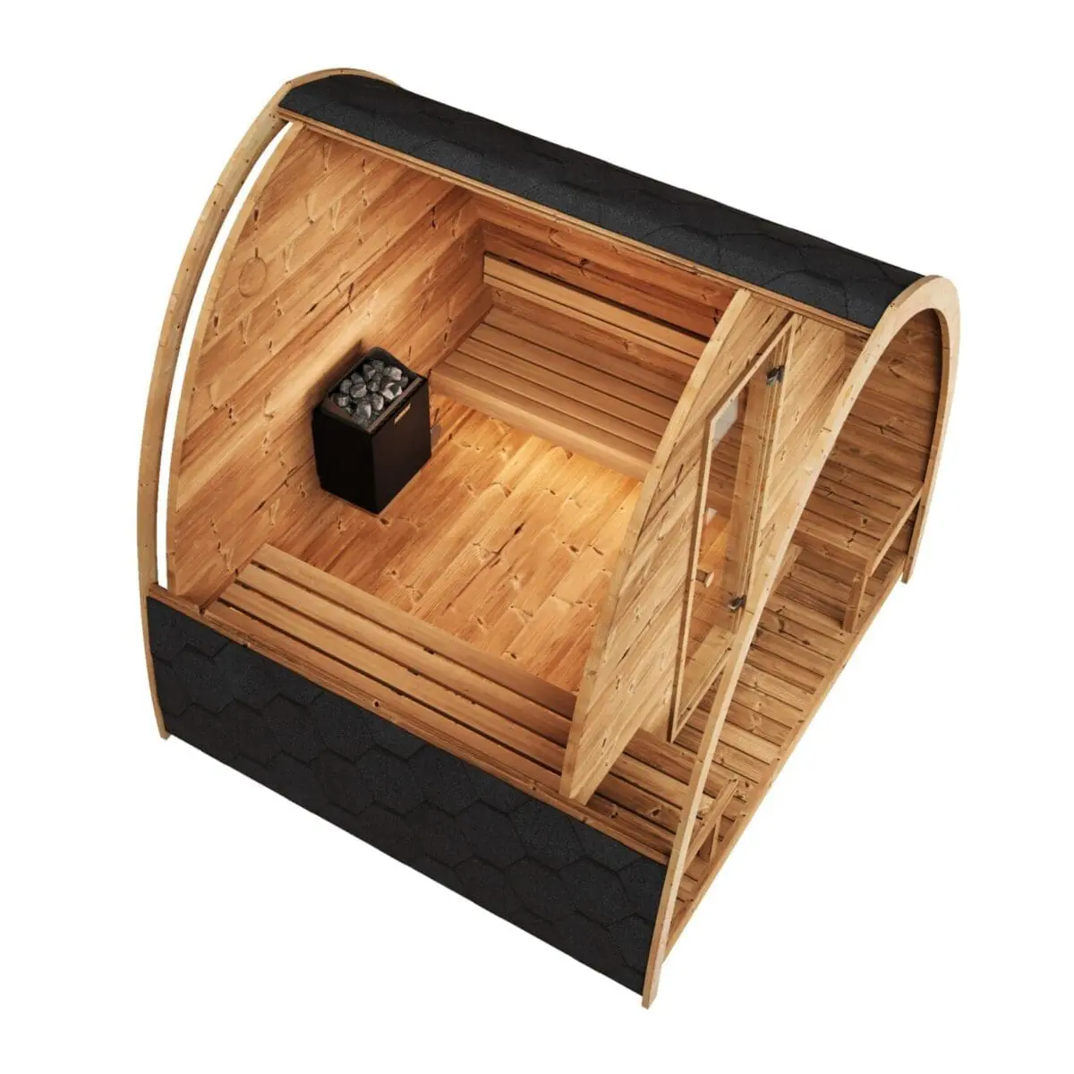 Saunalife G3 Cutout From Above Pod Sauna
