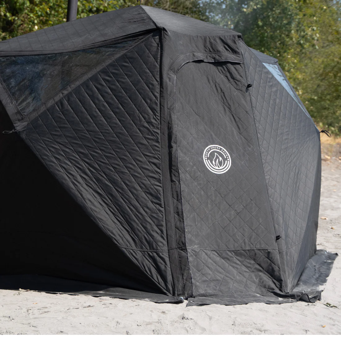Nova 6 tent sauna on the beach