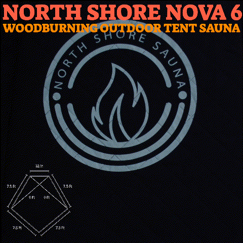 North Shore Sauna Nova 6 Outdoor Woodfired Sauna Tent