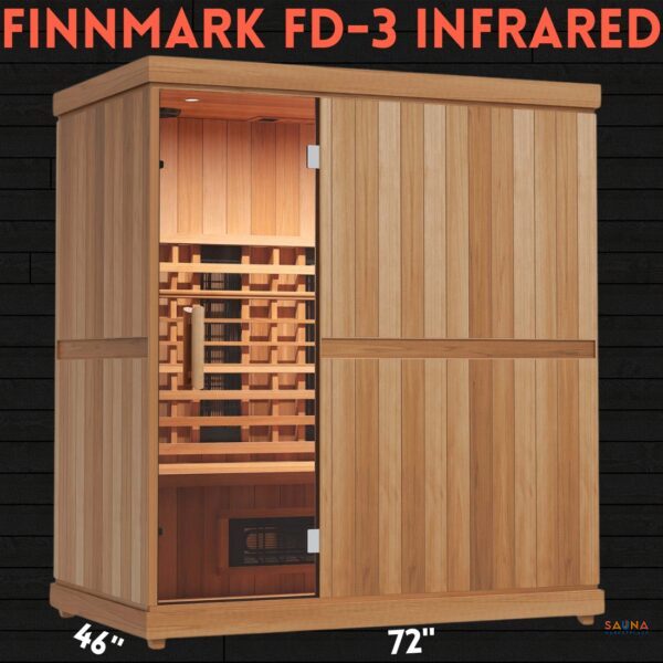 Finnmark FD-3 Infrared Sauna Room with Short and Long Full Spectrum Infrared Panels for home