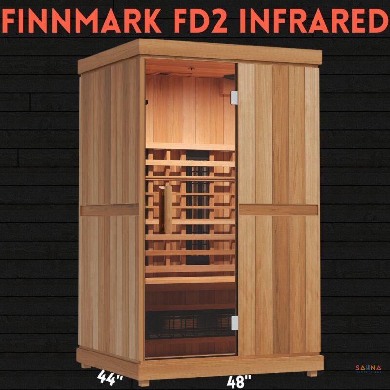 Finnmark FD-2 Infrared Sauna with Long Wave and Short Wave Full Spectrum Red Light Therapy Room