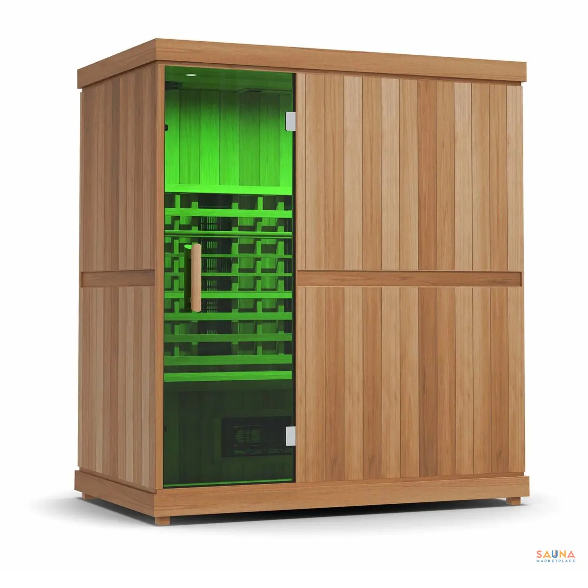 Finnmark Fd3 Infrared Sauna With Green Lighting