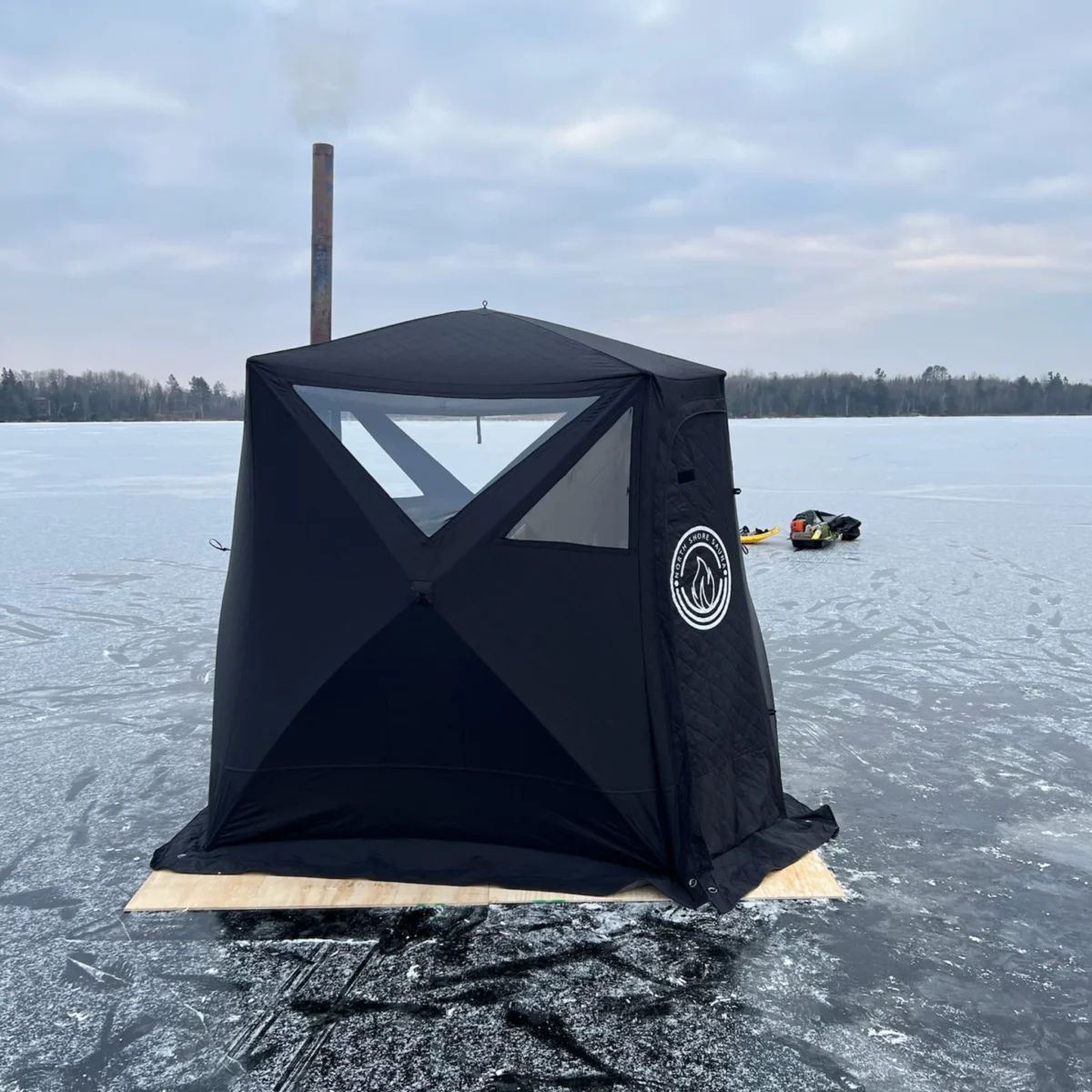 north shore nova 4 sauna tent on ice