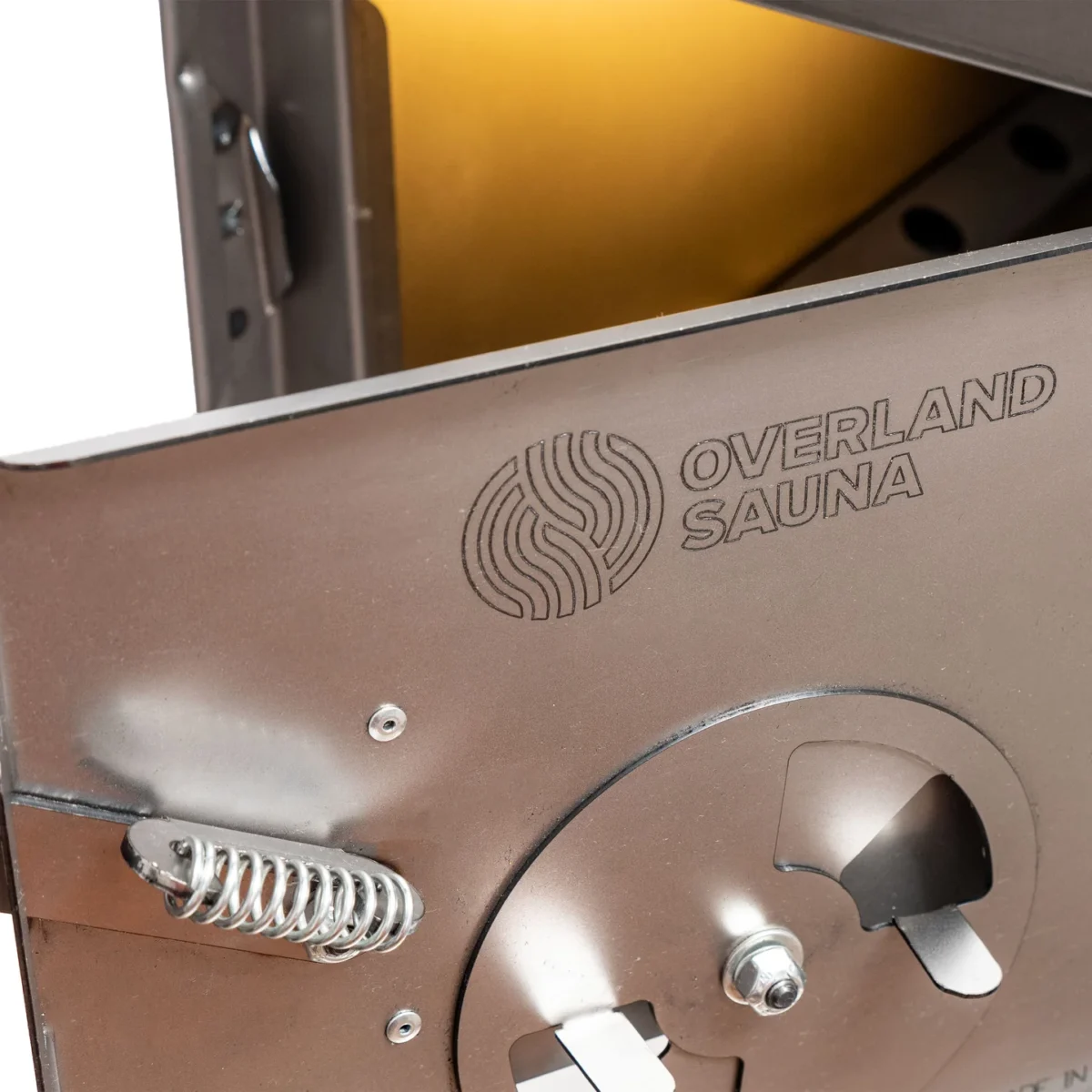 Overland Ultralight Stove Front Detail Logo