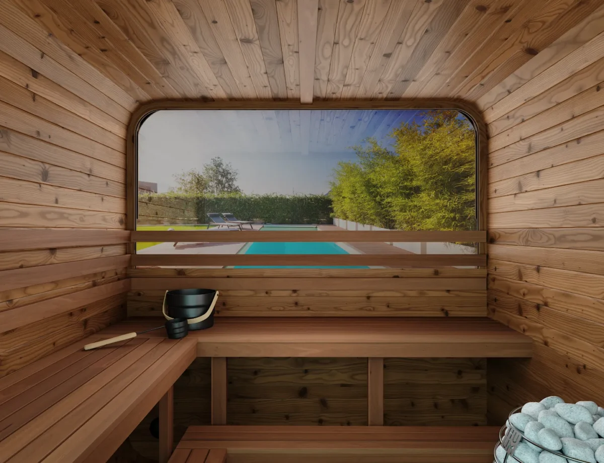 Thermory Square Sauna From Corner