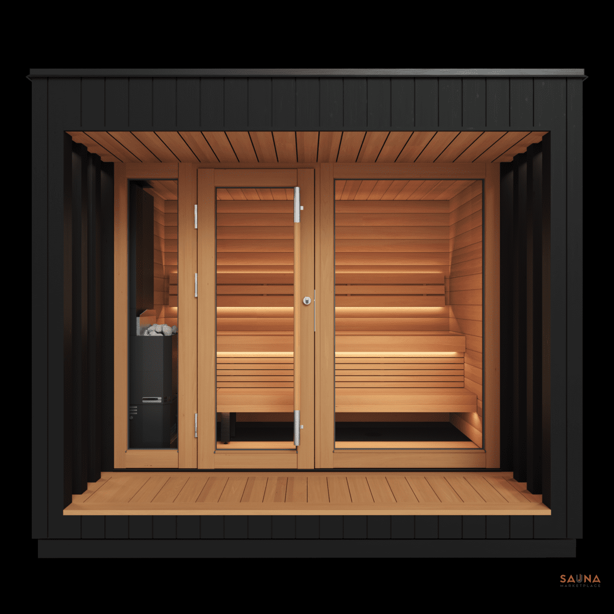 Saunum Aircube 3 Terrace Sauna From Europe Front