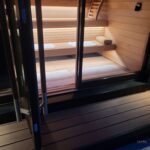 Sauna at Night with Sauna Lights the SaunaLife G7