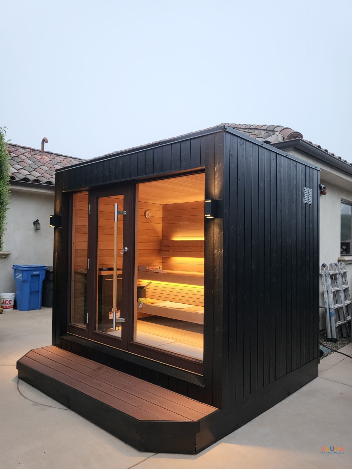 Beautiful Outdoor Sauna That Came Prebuilt From Sauna Marketplace. The Saunum G7S