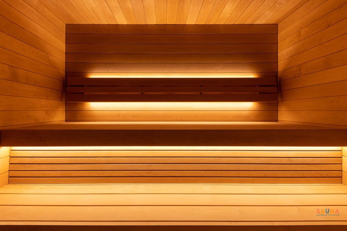 Saunum Aircube 3 Sauna Bench Closeup Interior