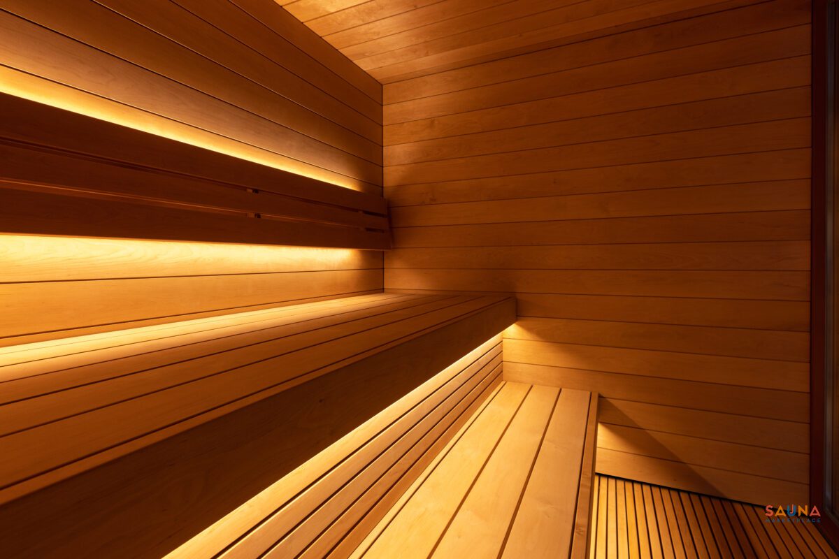 Saunum Aircube 3 Sauna Benches Stacked