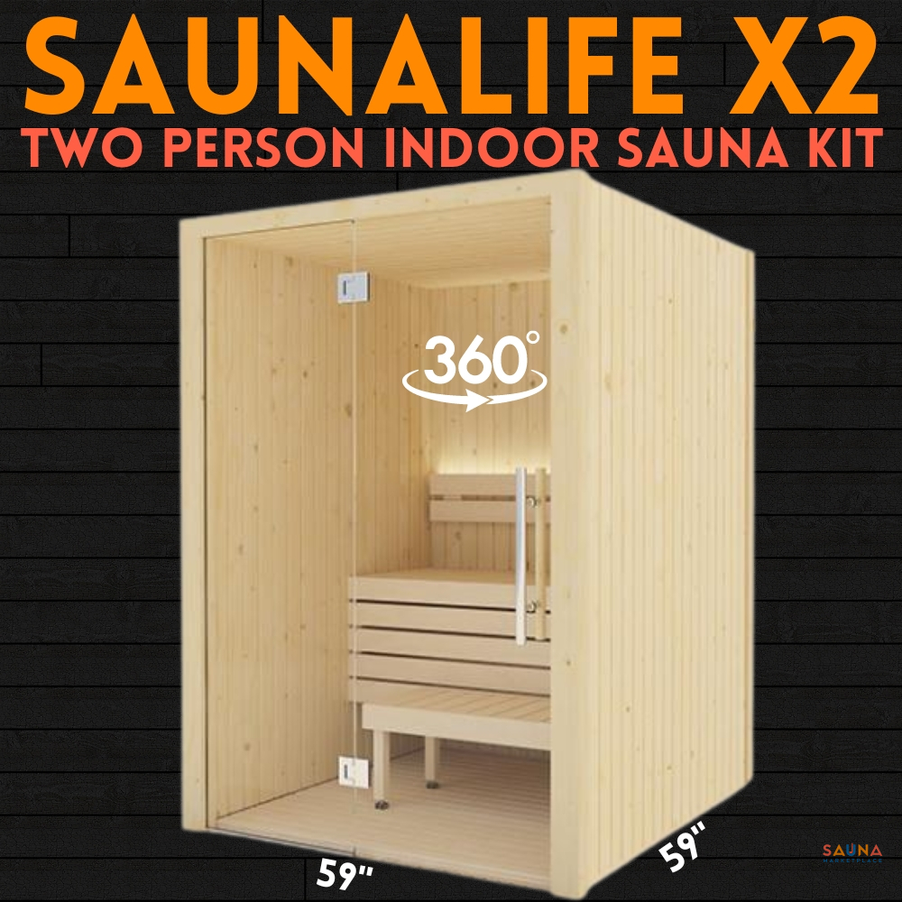 Saunalife X2 2-Person Indoor Sauna Kit
