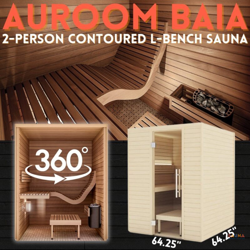 Who Makes The Best Home Sauna Kit? We Review Auroom, Saunalife, Almost Heaven, And Finnleo 12 Auroom Baia Indoor Sauna Kit In Aspen And Thermo Aspen With Wavy Contoured Bench And 360 Virtual Showroom Tour