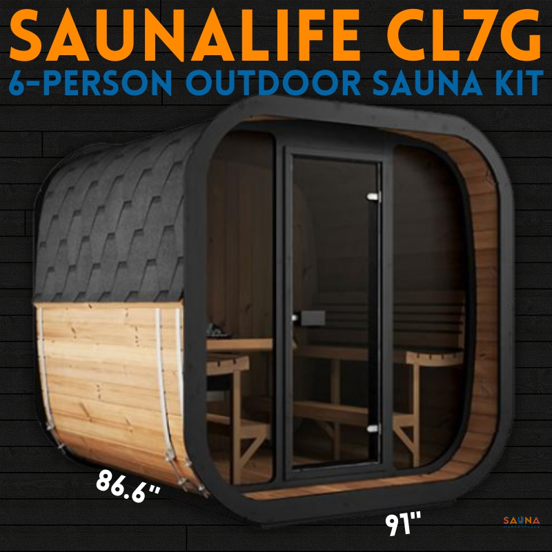 Saunalife Cl7G 6-Person Outdoor Sauna Kit
