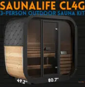 Saunalife Model Cl4G 3-Person Outdoor Sauna Kit