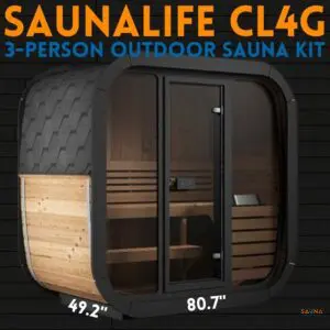 Saunalife Model Cl4G 3-Person Outdoor Sauna Kit