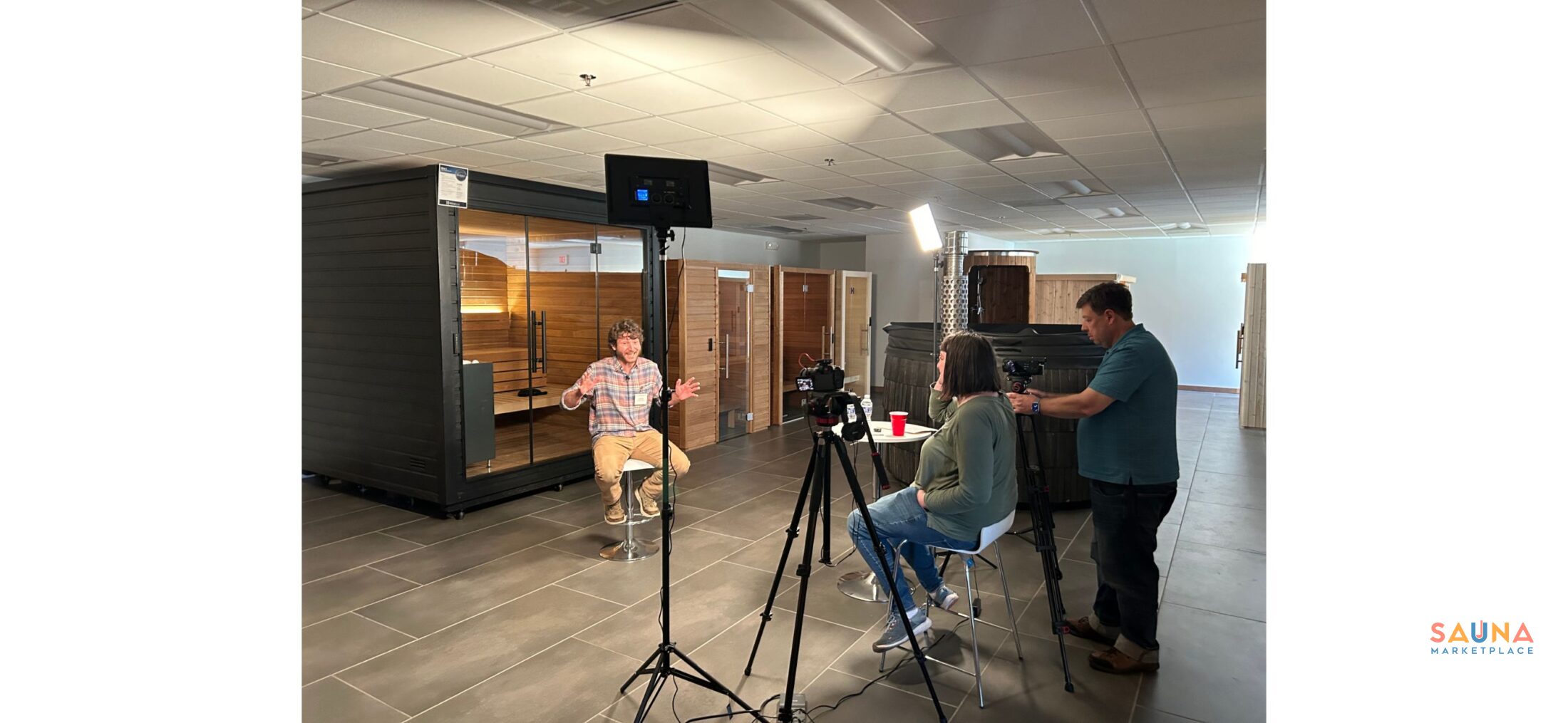 Ben Being Interviewed At Bathing Brands