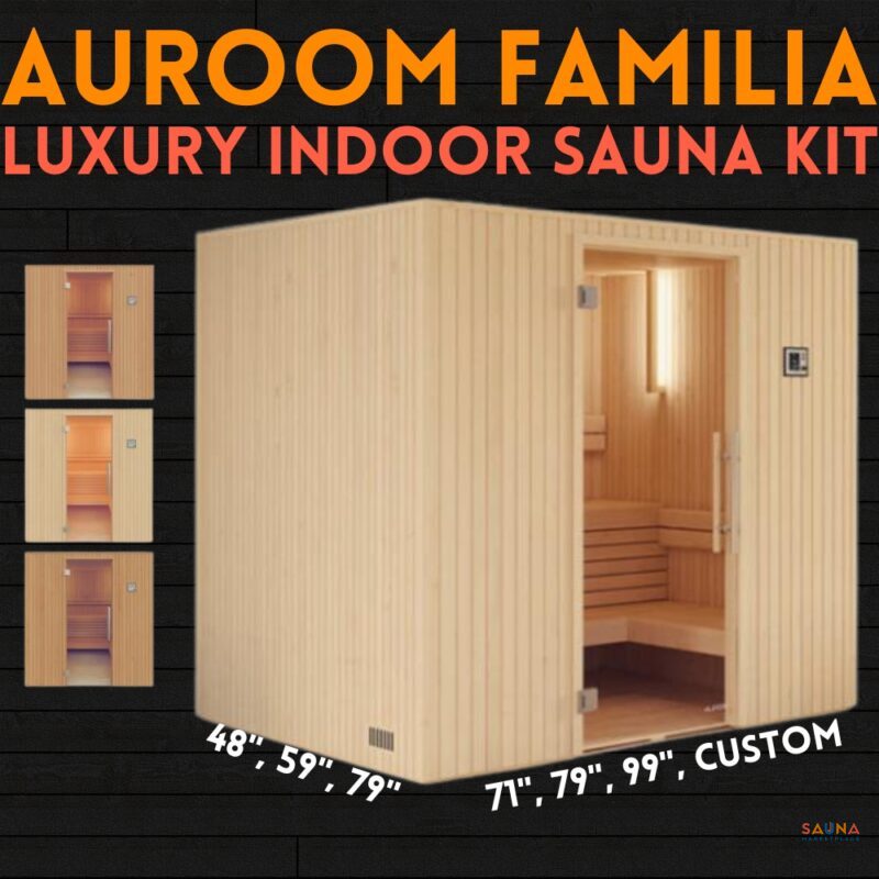Who Makes The Best Home Sauna Kit? We Review Auroom, Saunalife, Almost Heaven, And Finnleo 17 Auroom Familia Indoor Sauna Kit From Europe In 5 Sizes And 3 Wood Finishes With Wood Front