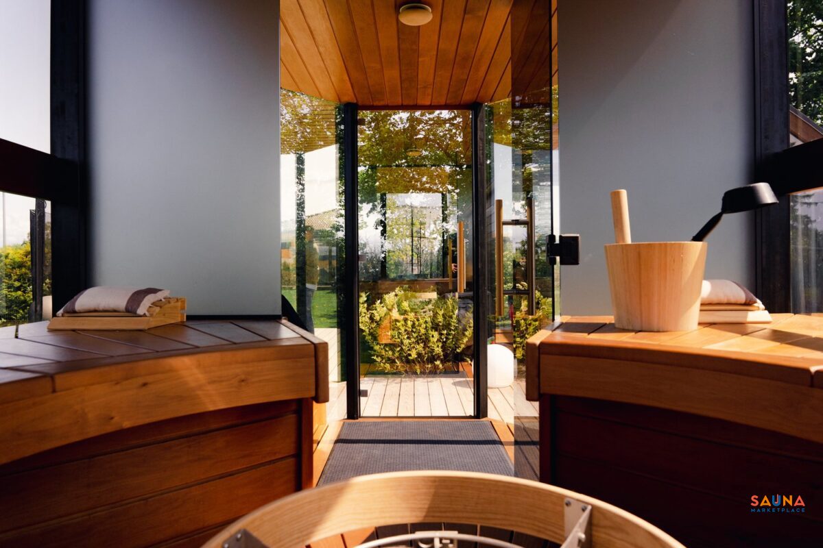 Inside The Haljas Hele Double Prebuilt Sauna