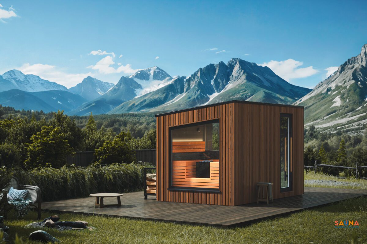 Terra M With Thermo Pine Exterior And Thermo Aspen Benches