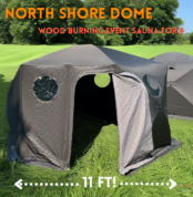 North Shore Dome Sauna Event Tent In Black For 8 People