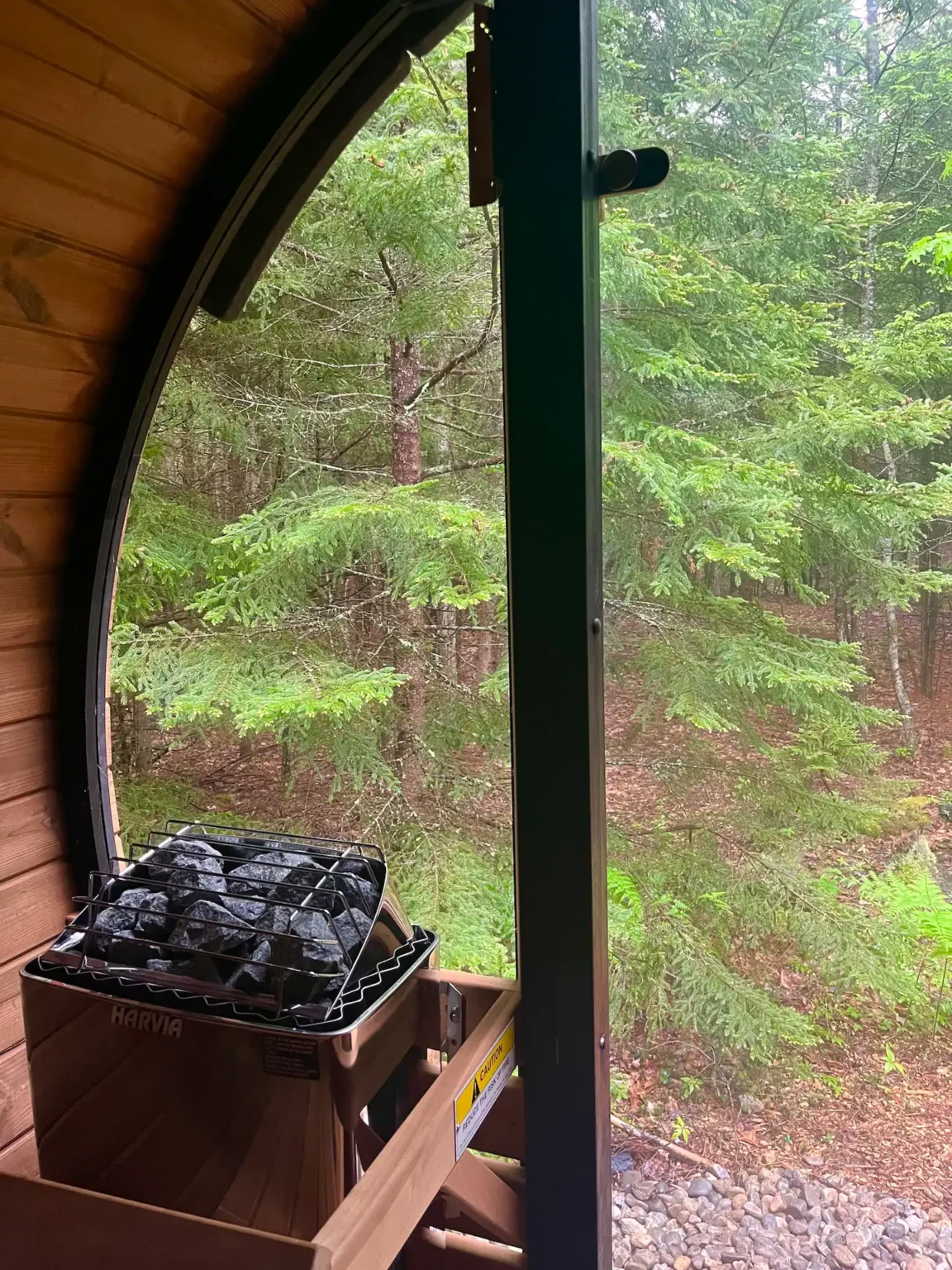 ee6g barrel sauna with harvia kip